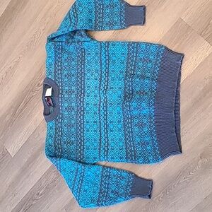 Vintage Ski Sweater 100p Virgin Wool